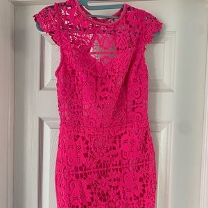 AX Paris Hot Pink Lace Dress